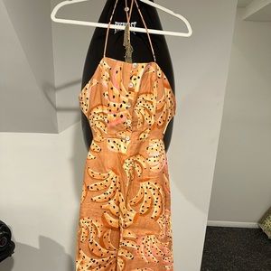 Farm Rio Backless Halter Dress